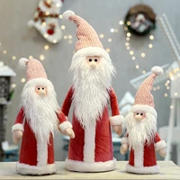 2022 new year decor red reindeer santa claus christmas elf doll household items furnishings christmas gifts for children toys