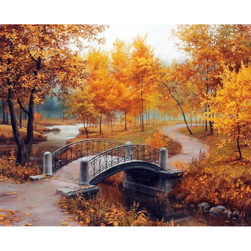 

Eniref 5D DIY Diamond Painting Autumn Picture Full Drill Round Diamond Mosaic Embroidery Cross Stitch Kits Home Decor Gifts