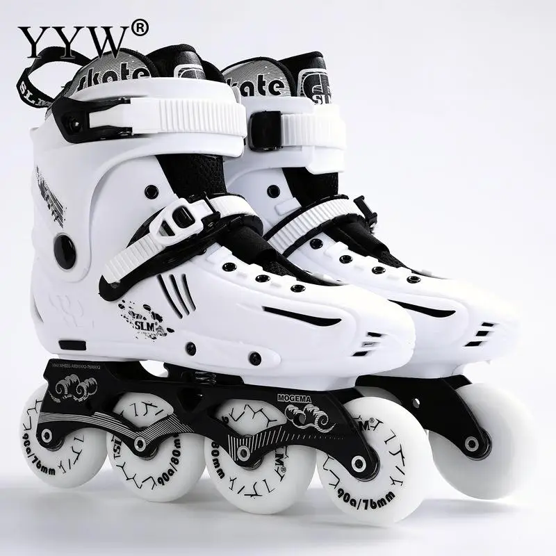 

Профессиональные роликовые коньки с колесами в ряд Slalom Взрослые роликовые коньки обувь хорошего размера как стандартная обувь скользящие ...