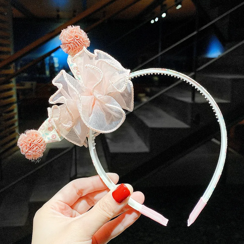 

Summer Children Cute Colors Funny Cartoon Ears Hair Hoop Hairbands Baby Girls Lovely Sweet Lace Headbands Kids Hair Accessories