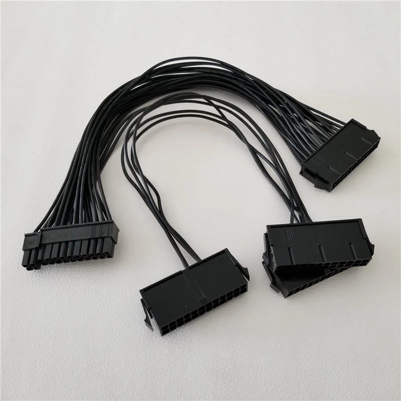 ATX 24Pin Quad 4 блок питания стартовый адаптер материнской платы кабель 18AWG провод для