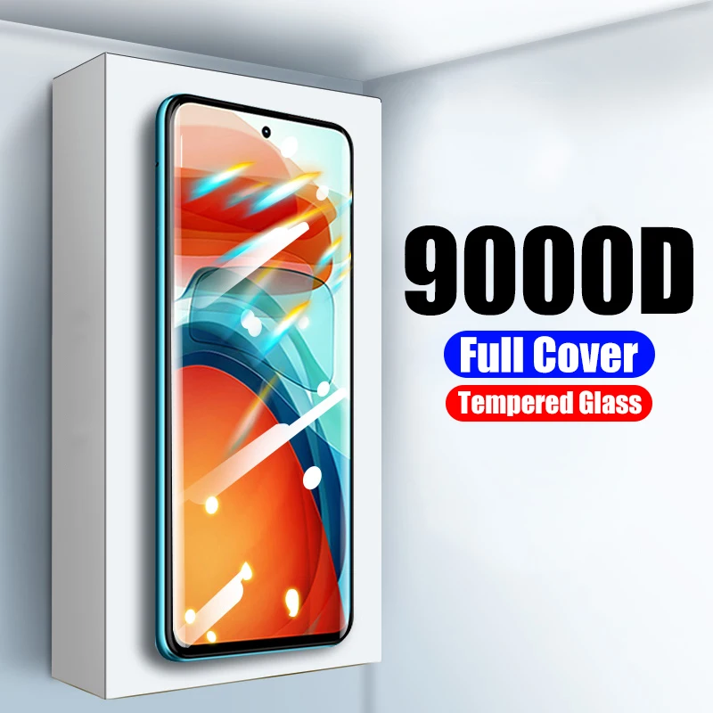 Закаленное стекло для Xiaomi Redmi Note 10/9/9s/8/7 Pro/9A пленка с полным покрытием POCO X3 NFC M3 Pro F3