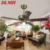 dlmh ceiling fan light modern simple straight blade lamp with remote control led for home living room