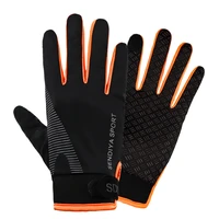 summer men touch screen ice silk riding gloves momen outdoor full finger breathable sun protection sports fitness hiking gloves