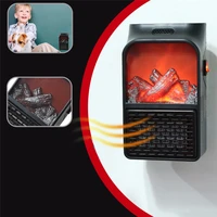 900w mini electric wall outlet flame heater eu plug in air warmer ptc ceramic heating stove radiator household wall handy fan