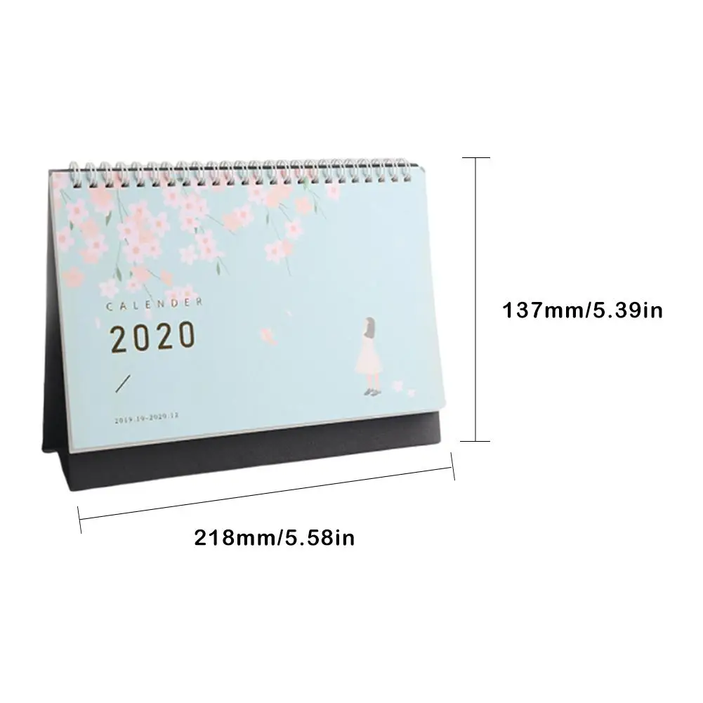 2020 Настольный календарь настольная подставка Sakura Love среднего размера работает с