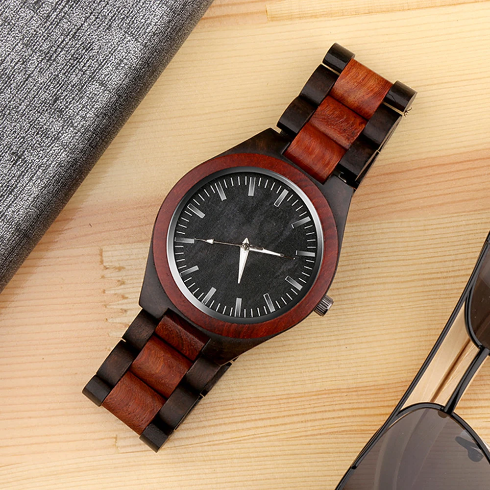 

relogio masculino watch Fashion Casual Bussiness Quartz Watch Men Military Chronograph Wood Watches Men Wristwatch Reloj Hombre