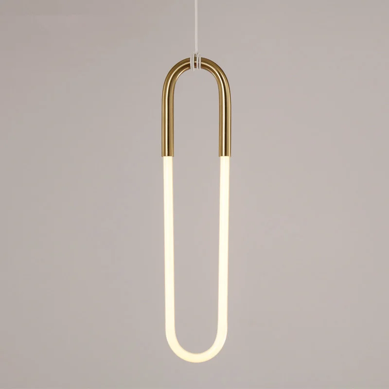 

Modern Simple Golden Tube Pendant Light Living Room Bedroom Bar Pendant Lamp Art Scene Hanging Lamp Home Decor Light Fixtures