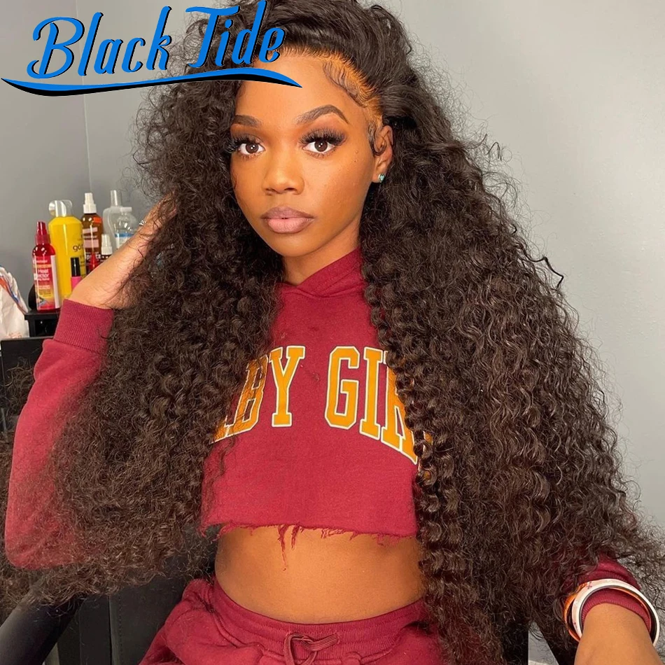 13x4 Lace Frontal Wig Curly Lace Front Wig Transparent Lace Wigs Remy 200% Curly Lace Front Human Hair Wigs Pre Plucked