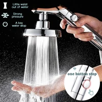 bathroom rainfall shower head adjustable shower head hand shower faucet high pressure water saving one button to stop water