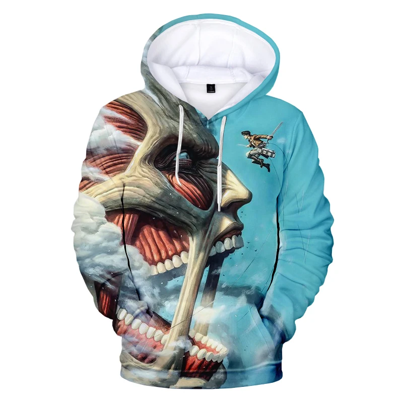 

2021 Hot Anime Attack on Titan Hoodie Men Women Fashion Casual 3D Print Hooded Sweatshirts Harajuku Style Oversized Hoodies