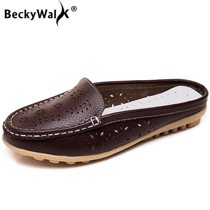 Женские летние сандалии из натуральной кожи с закрытым носком|Обувь без каблука|