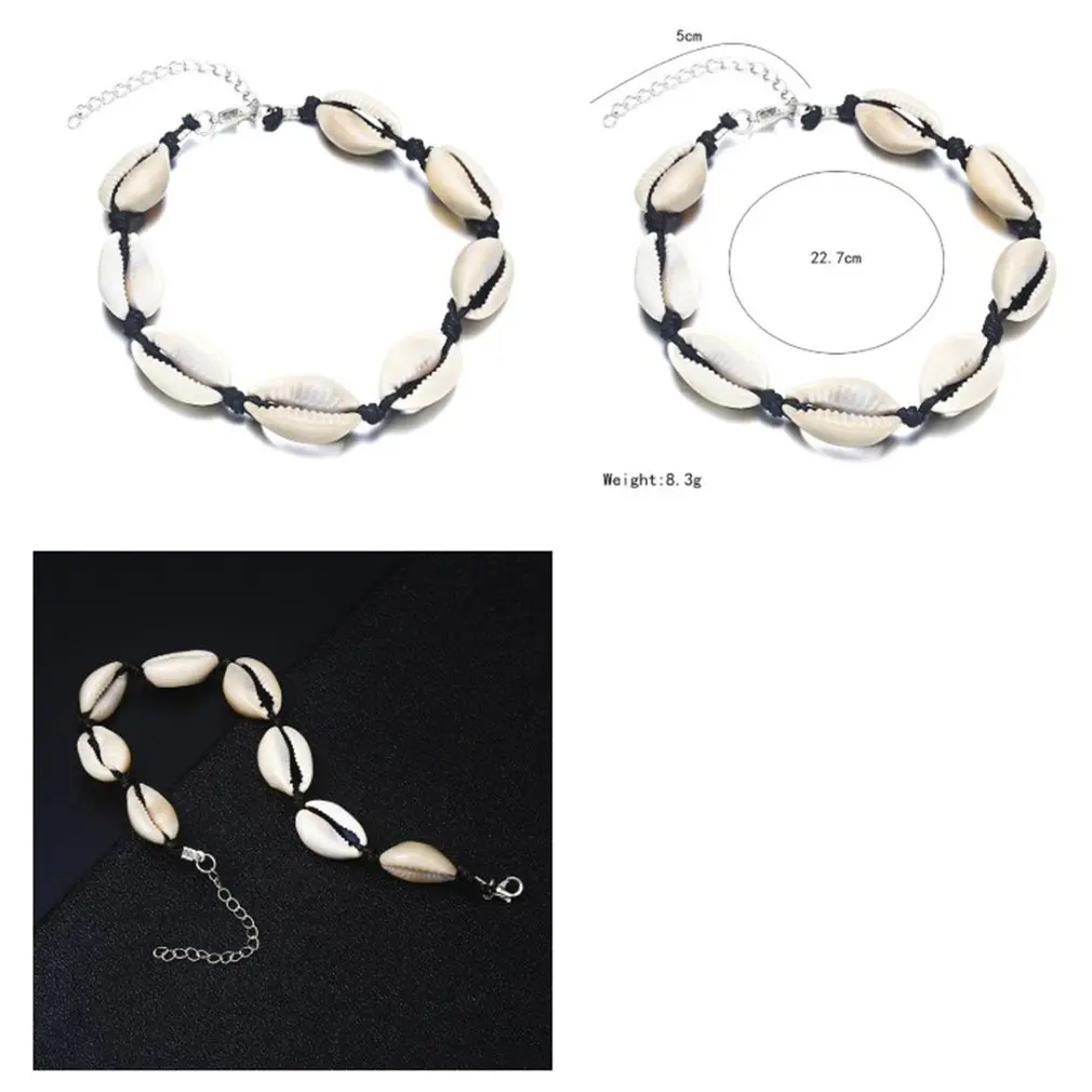 Women Anklets Bangle Bracelet Bohemia Shell Rhinestone Lady Cute Gold Color Fashion Jewelry Girls Lovers Valentine gift | Украшения и