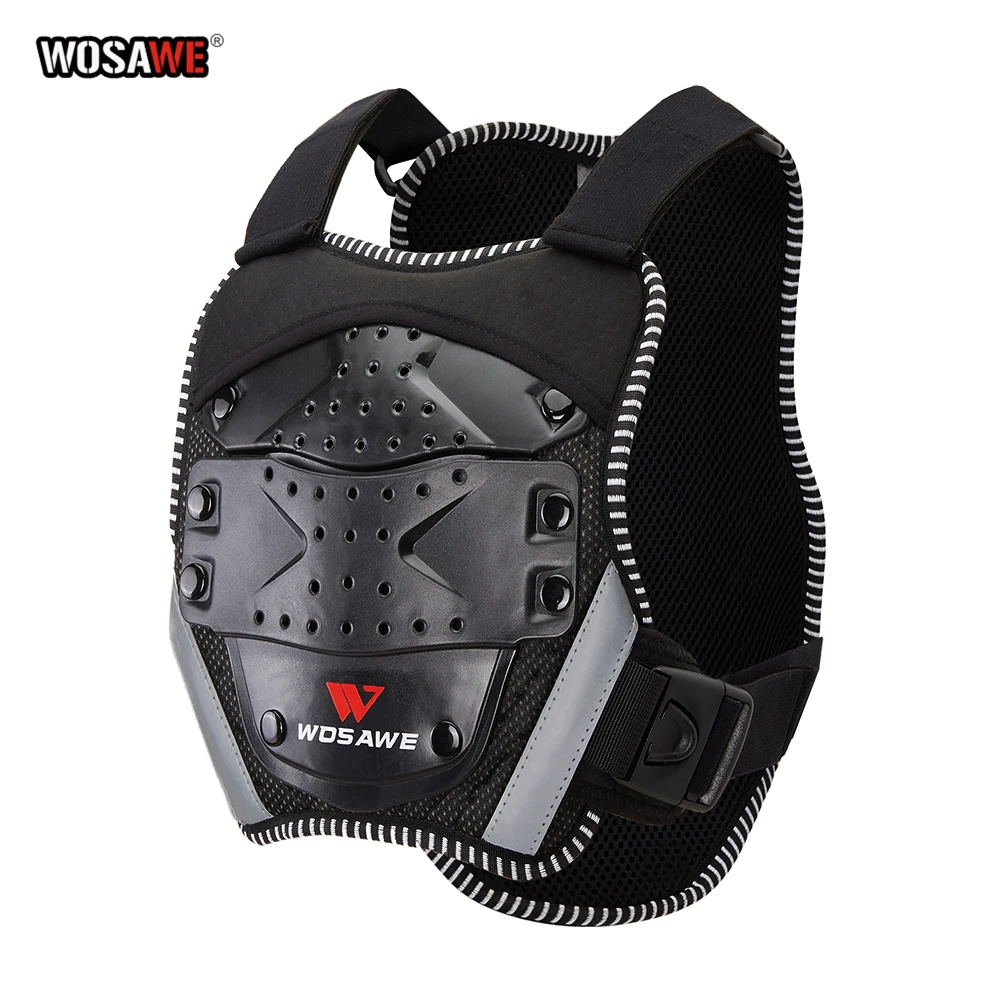 WOSAWE дети жилет броня груди накладка на заднюю панель с Armour Racing Велоспорт Skatboarding