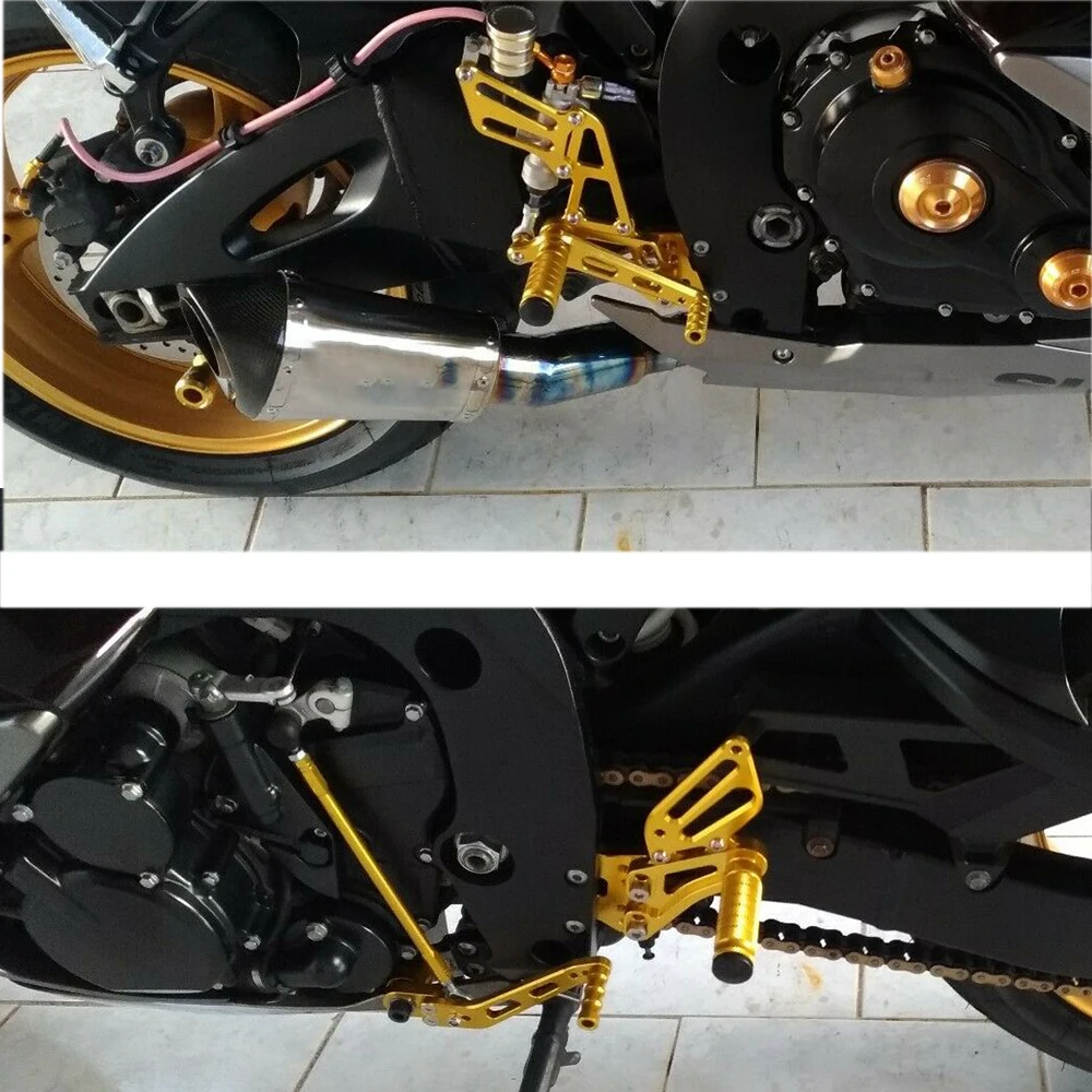 Для SUZUKI GSXR600 750 K6 R 2006-2010 мотоциклетная задняя подставка для ног с ЧПУ алюминиевая