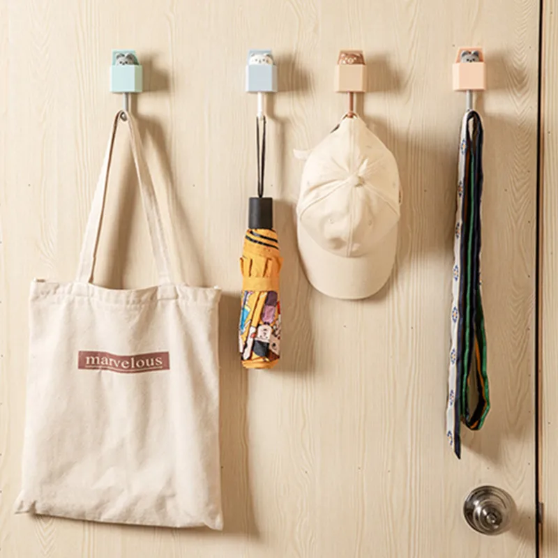 1 шт. креативный крючок в виде кошки Симпатичные бесшовные вешалки для двери