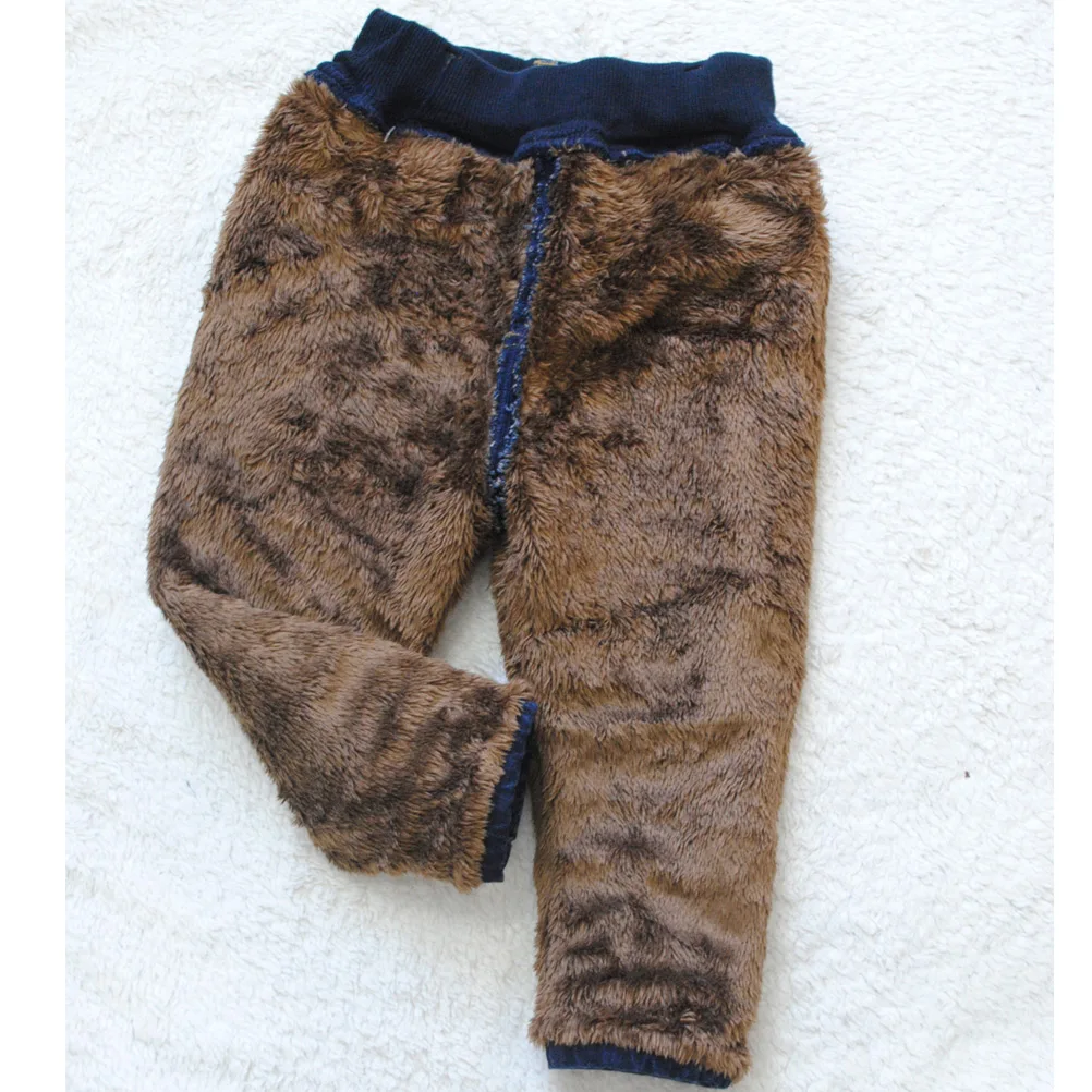 

4077 kids winter very warm soft denim and fleece boys jeans baby boys pants kids fashion navy blue girls trousers nice thick