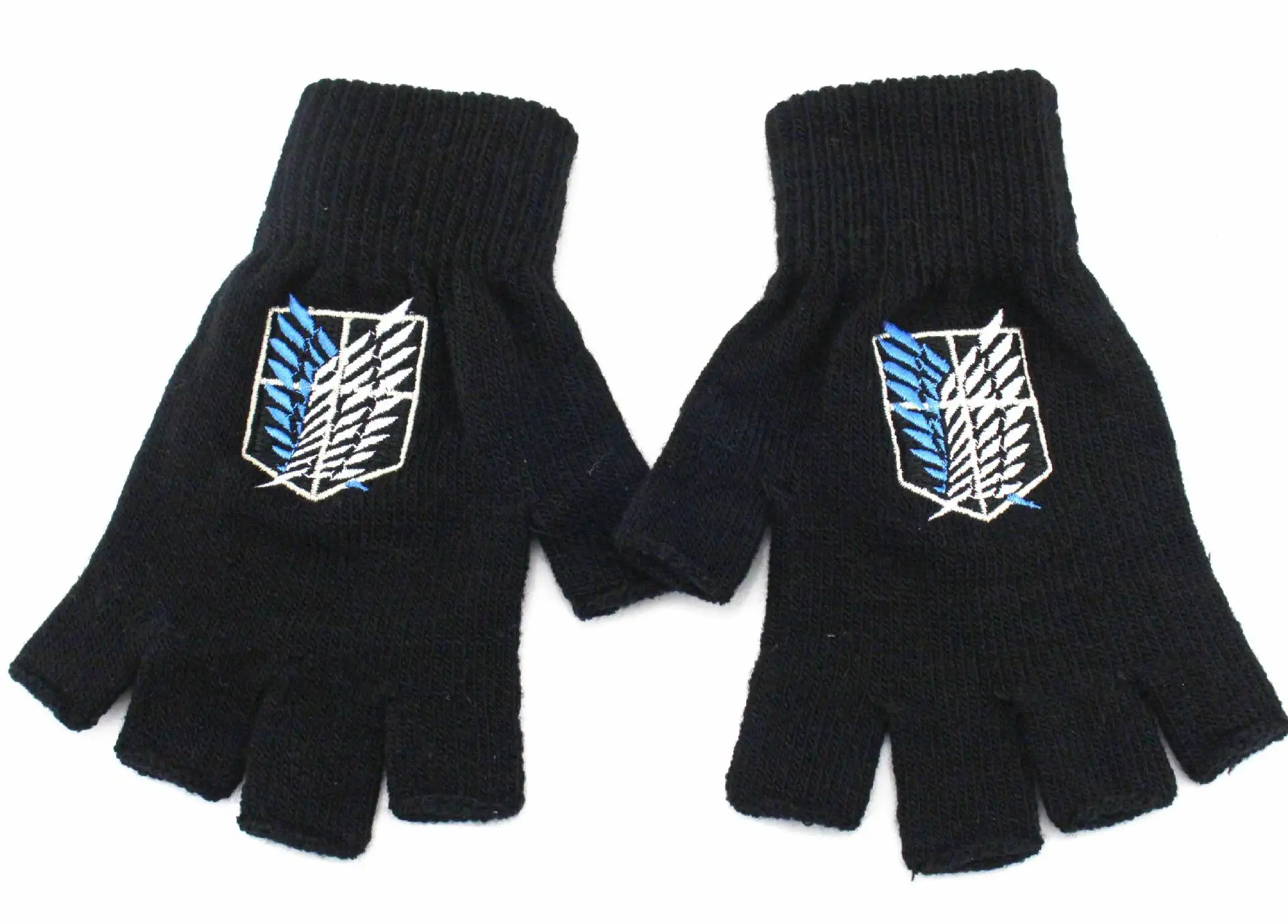 2019 модные перчатки из аниме атака на Титанов студенческие Плюшевые Вязаные с