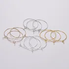 20-50 штпартия диаметр 20 25 30 35 мм золотородий ушной провод крюк серьги петли обручи для DIY серьги ювелирных изделий