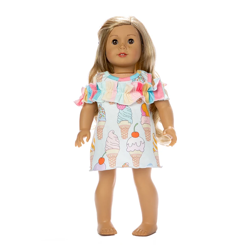 Аксессуары для кукол Одежда новорожденных леопард Подсолнух мороженое Бабочка