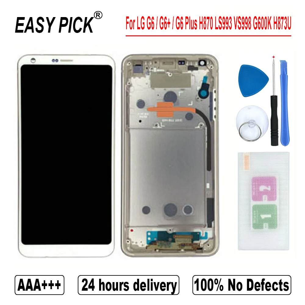 Для LG G6 H870 H870DS H872 LS993 VS998 US997 G600L G600S/K H873U ЖК-дисплей Дисплей кодирующий преобразователь сенсорного экрана в сборе для G6+/G6 плюс