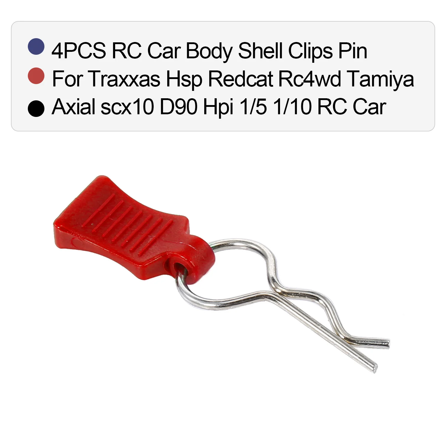 4 шт. RC автомобильные зажимы для корпуса Pin Traxxas Hsp Redcat Rc4wd Tamiya Axial scx10 D90 Hpi 1/5 1/10 Car |