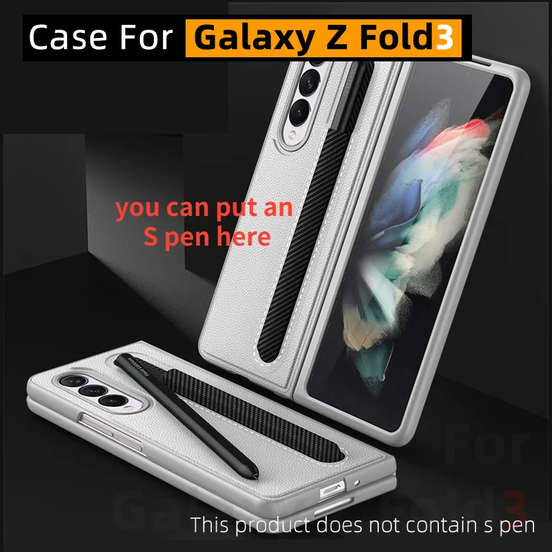 Чехол для samsung Galaxy Z Fold 3 с S-держателем ручки W22 защитный чехол Samsung Fold3 s-слотом |