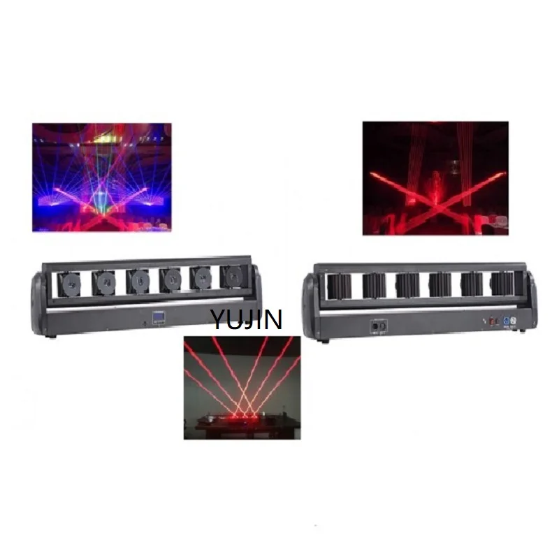 2 шт./лот rgb dj диско этапа лазерный луч 3W 6 глаза полноцветный жира сценический