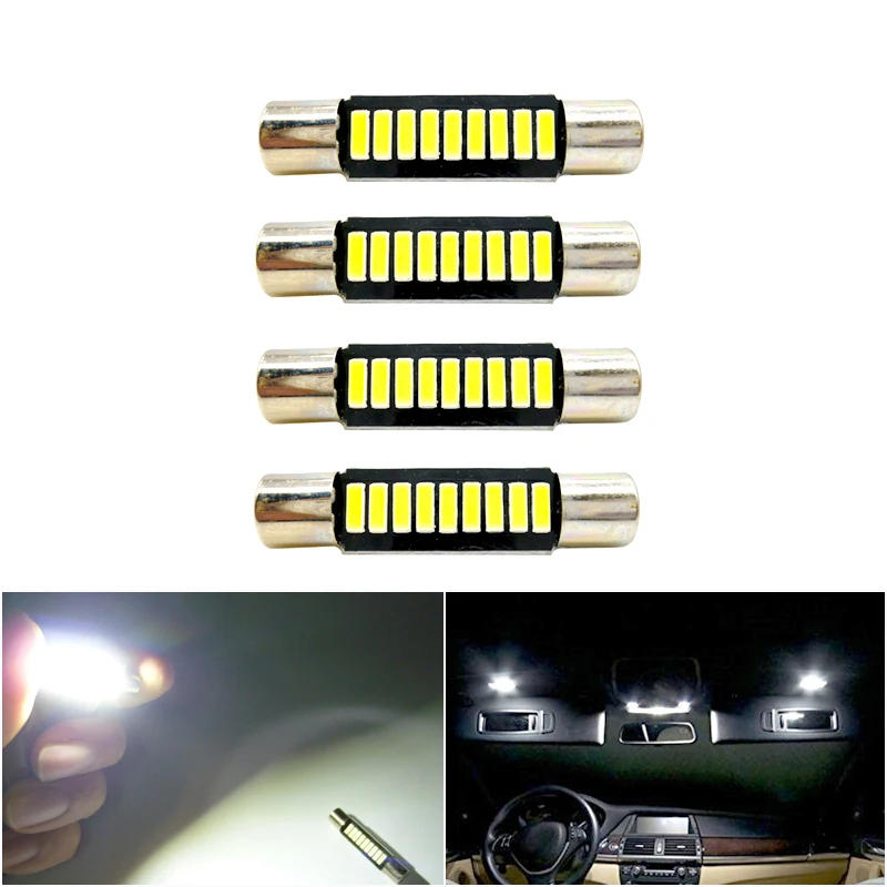 4x Festoon C5W автомобильный 29 мм 31 C10W 6641 6614F солнцезащитный козырек косметический