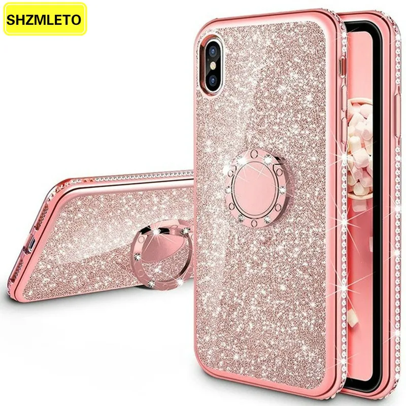 Чехол подставка с бриллиантовым кольцом для Xiaomi Redmi Note 9 9S 9Pro MAX 9A 9C 8A 8T 7A 6A 7 8 Pro Mi 10 A2