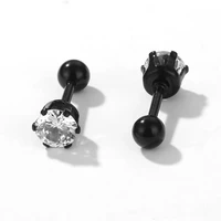 ear studs womens jewelry and gifts the new white zircon stainless steel suitable for men