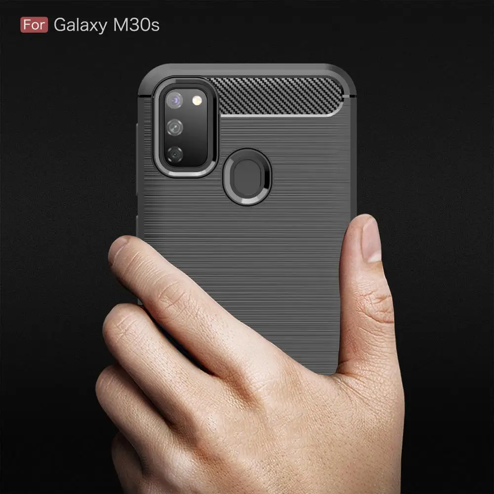 Carbon fiber anti-fall soft mobile phone case for -Samsung -galaxy M40 NOTE 9 10 Plus A70S A6 J4 J8 J6 2018 A8 A9 Star J2 CORE | Мобильные