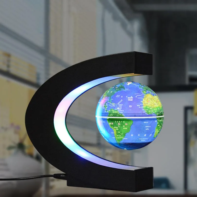 Светодиодный карта мира магнитный парящий в воздухе светящийся Глобус не