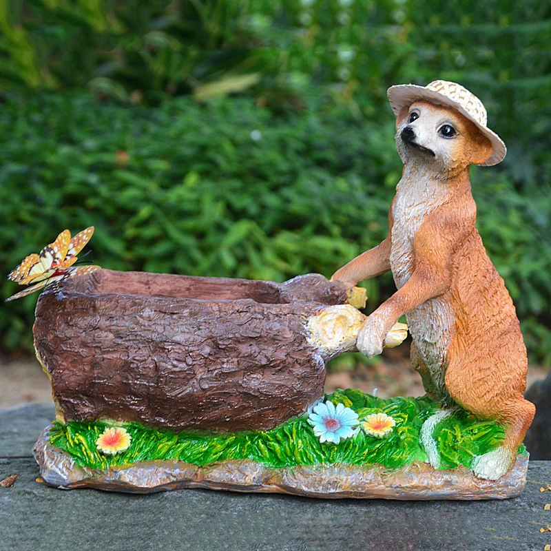 

Meerkat Garden Decoration Resin Crafts Statue Realistic Animal Figurines for Home Garden Courtyard HVR88