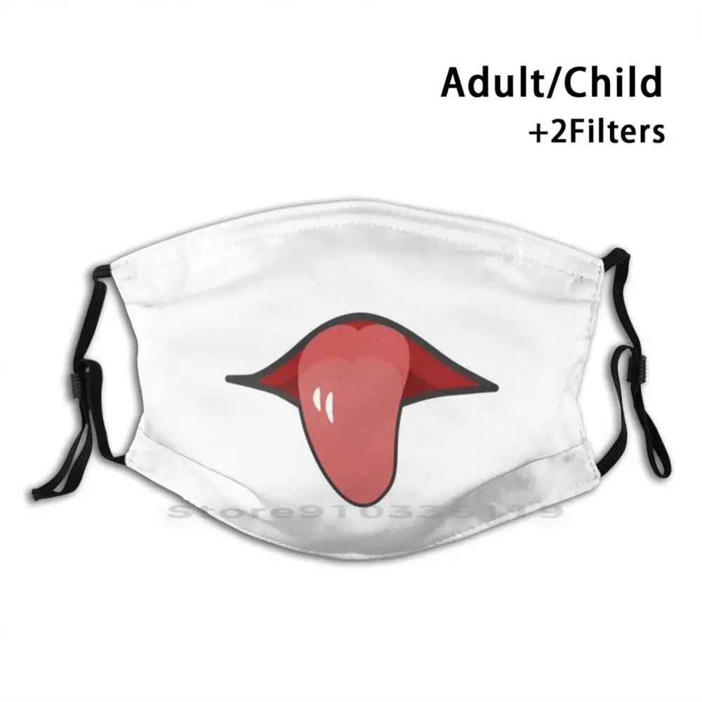 

Cartoon Mouths Face Mask Gift Mouth Print Reusable Pm2.5 Filter DIY Mouth Mask Kids Cartoon Mouth Face Smile Funny Teeth