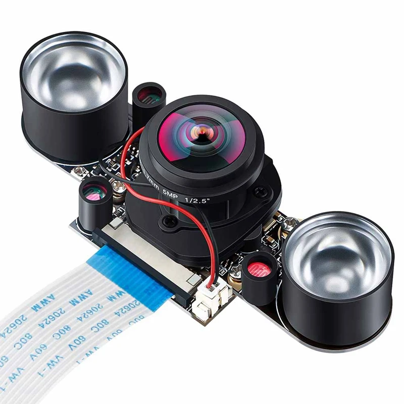 

Для Raspberry Pi Камера инфракрасный широкоугольный 150-160 градусов 5MP OV5647 веб-камера автоматически переключает День ночного видения