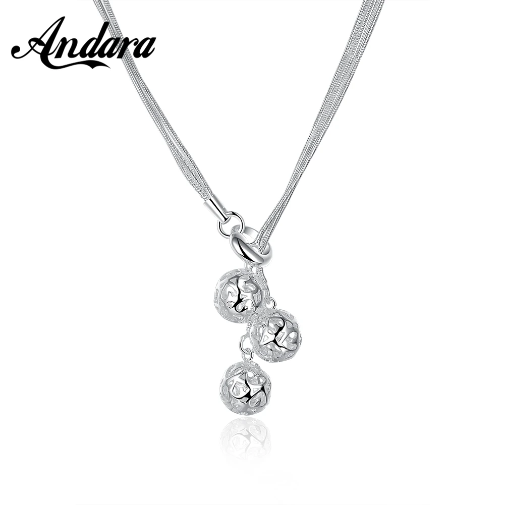 

New 925 Silver Necklace Tennis Pendant Multilayer Necklace Snake Chain for Woman Jewelry Wedding Gift