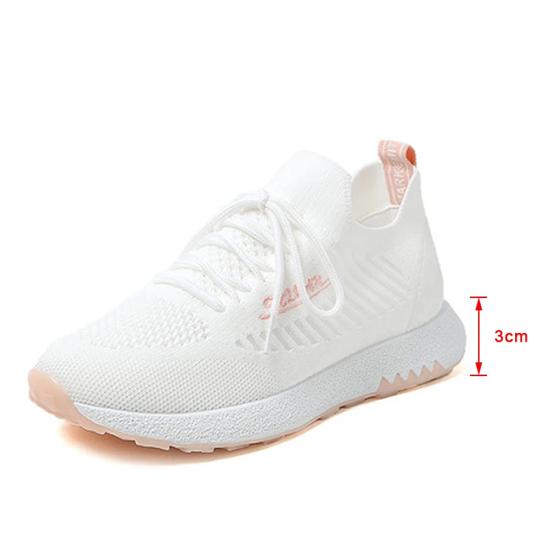 Кроссовки женские с вулканизированной подошвой сетчатые дышащие на шнуровке