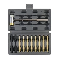 15 pieces gunsmith punch set and hammer with brass steel plastic punches brass punch for gunsmithing maintenance machine kit