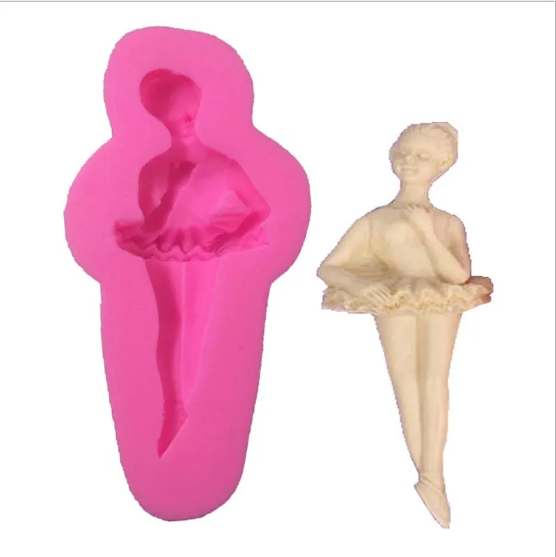

Ballet dancing girl girl shape silicone mold fondant cake decoration baking mold X013