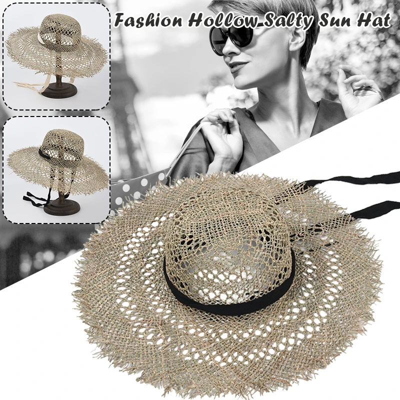 

Women Sun Hat Summer Sunscreen Straw Hat Sun Straw Hat Beach Cap for Travel Beach H9