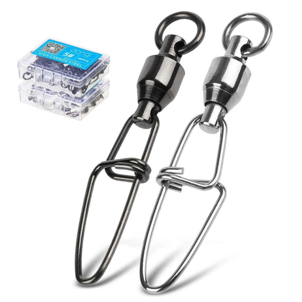 DONQL 10 шт. карабин подшипник Нержавеющая сталь Рыбалка Соединитель 0 #6 #