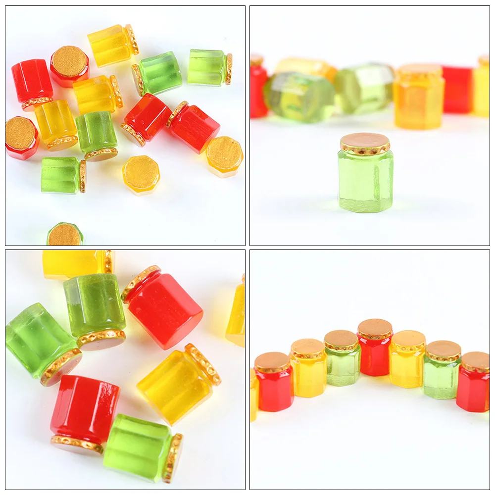 

30pcs Mini House Decorative Candy Can Model Micro Landscape Decor Jam Jar
