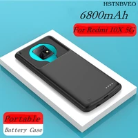 6800mah for xiaomi redmi 10x 5g battery case new power bank battery charger power case for reimi 10x 5g portable charging cover