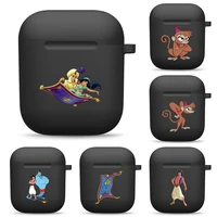 disney aladdin silicone cover protective case for apple airpods 1 case bluetooth case for airpod 2 wireless charging box bags