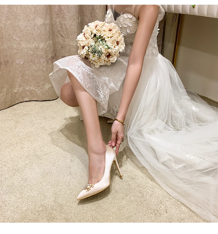 Женские туфли на высоком каблуке 10 см с кристаллами|Женские туфли| |