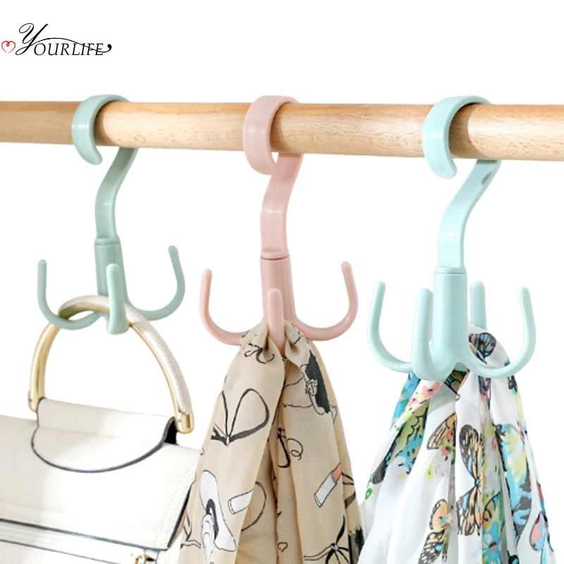 

OYOURLIFE 360° Rotatable Clothes Hanger Multi-function Scarves Tie Kleding Handbag Anti-slip Hanger Hook Wardrobe Organizer