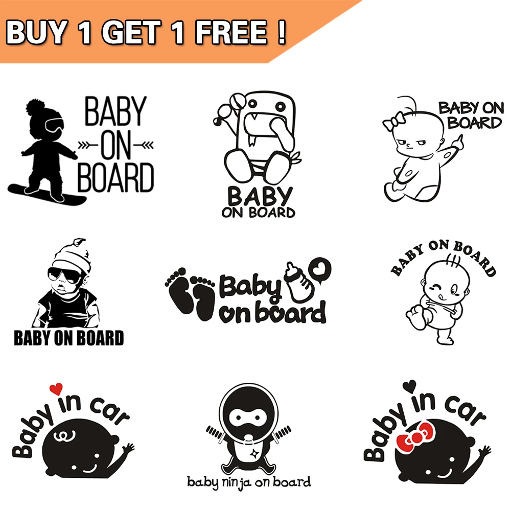 Купите 1 получите бесплатно! Детская Наклейка на автомобиль JAYJOE детские наклейки