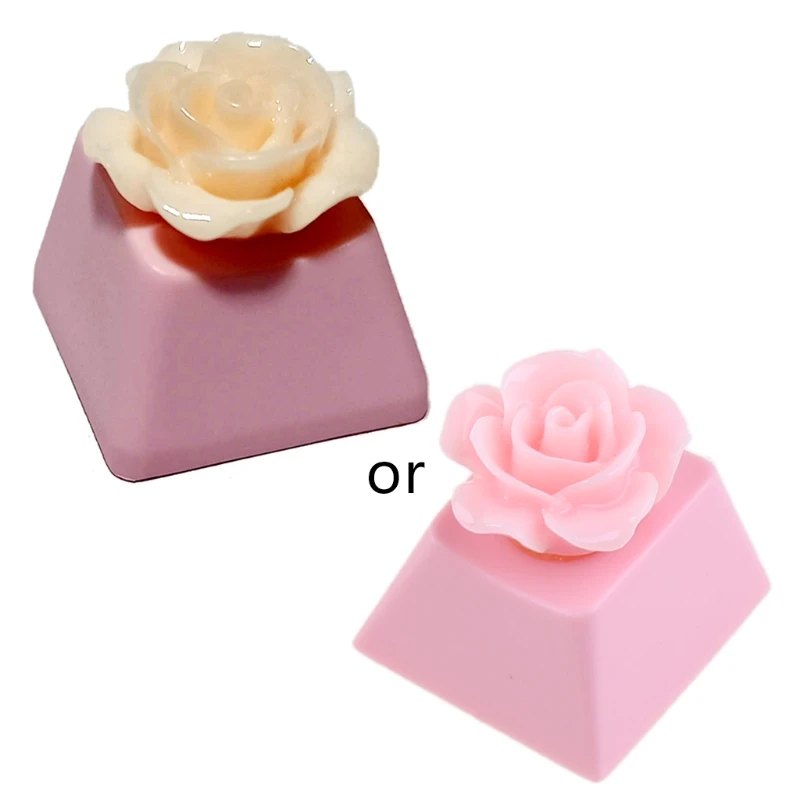 

H4GA Keycap Games Backlit Creative DIY Keycap Flower Hamburger Donuts for Mechanical Keyboards R4 Height Cherry Mx Axis