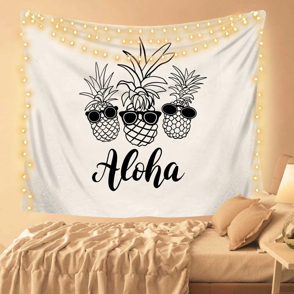 Настенный гобелен Простой настенный с изображением влюбленных ананасов